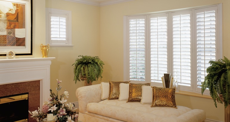 Clearwater living room shutters